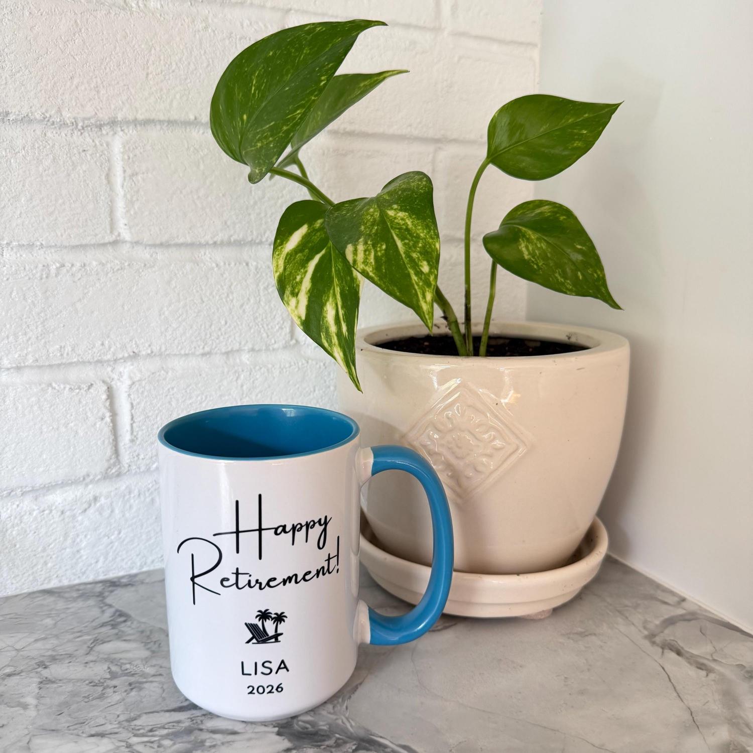 Funny Retirement Gift Personalized Coffee Mug, New Benefits Package