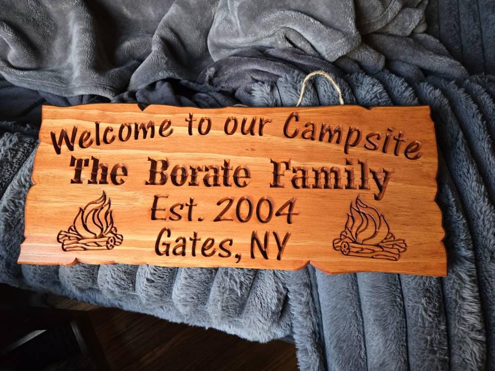 Personalized Camp sign,cottage sign,Family name camper sign, camp sign,Camping,Cabin sign, established sign