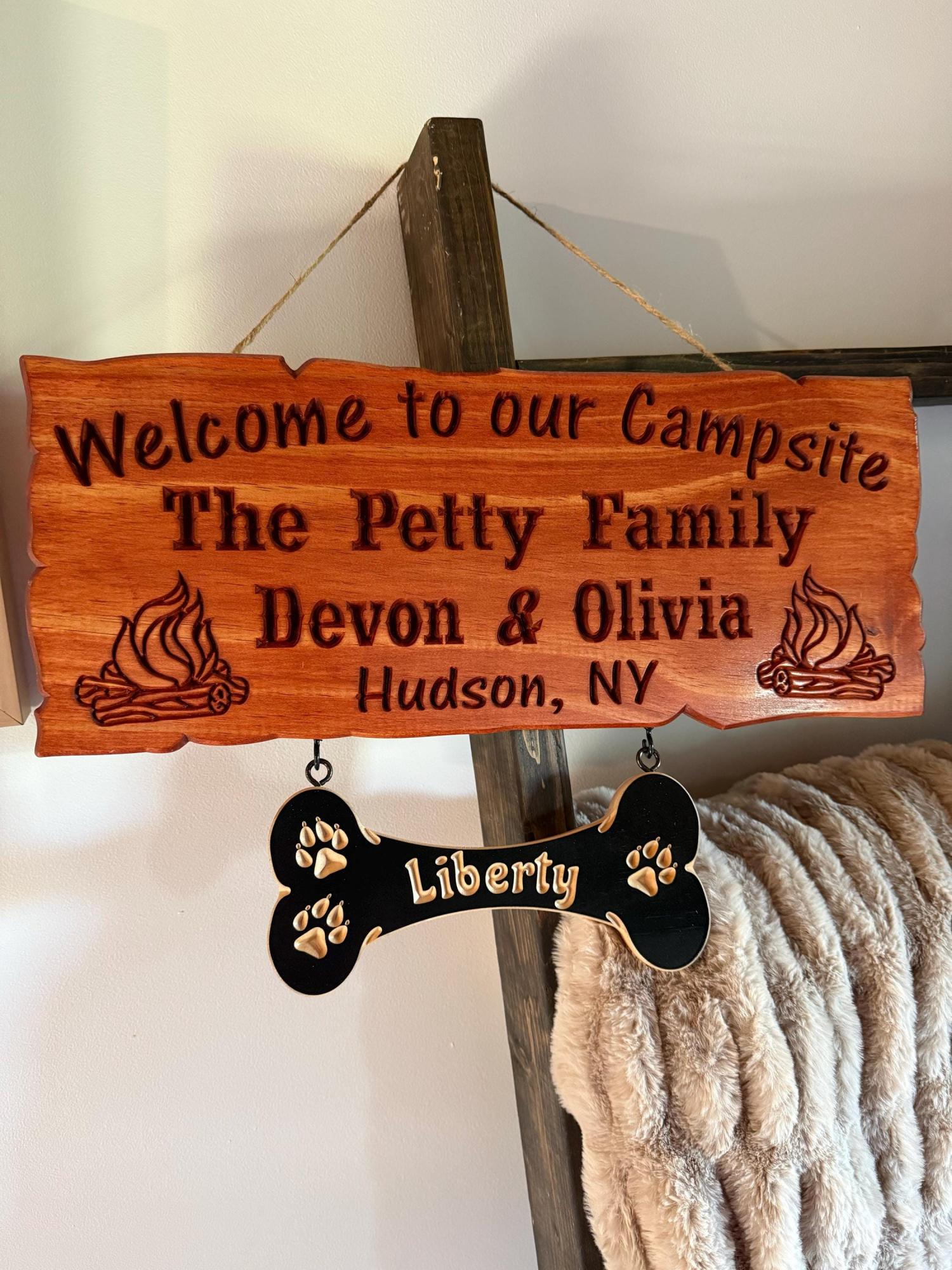 Personalized Camp sign,cottage sign,Family name camper sign, camp sign,Camping,Cabin sign, established sign