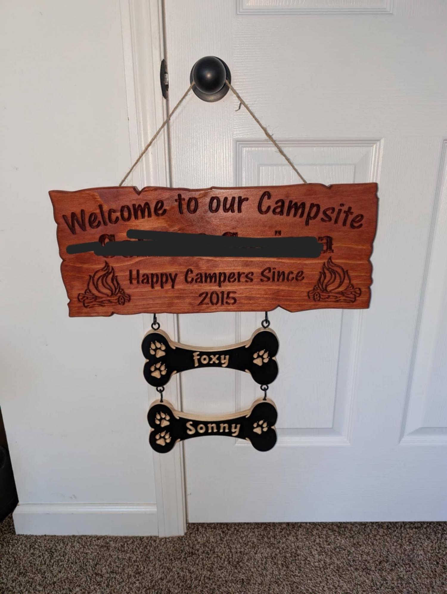 Personalized Camp sign,cottage sign,Family name camper sign, camp sign,Camping,Cabin sign, established sign