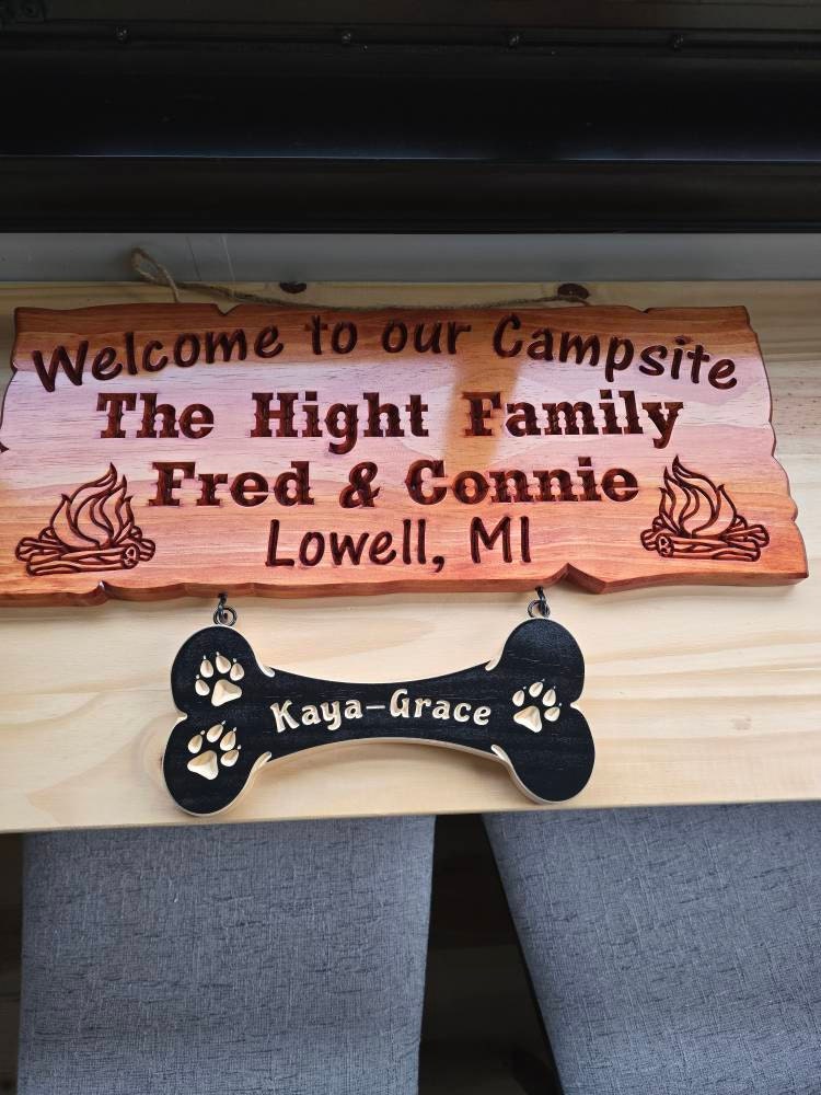 Personalized Camp sign,cottage sign,Family name camper sign, camp sign,Camping,Cabin sign, established sign