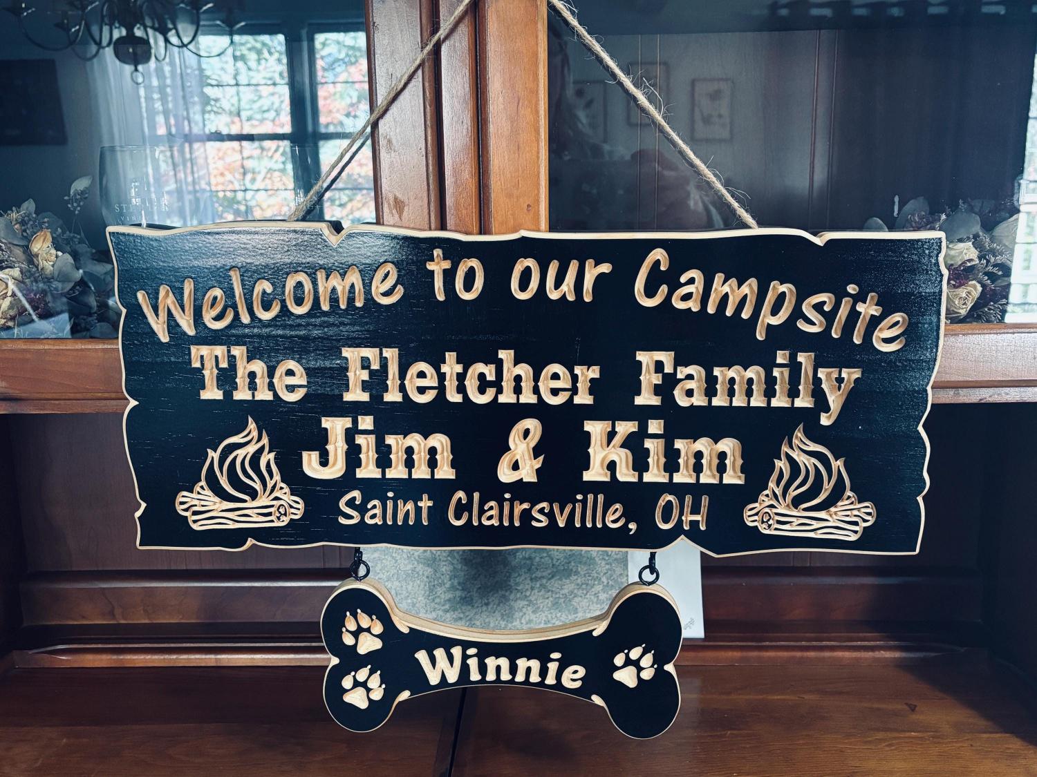 Personalized Camp sign,cottage sign,Family name camper sign, camp sign,Camping,Cabin sign, established sign