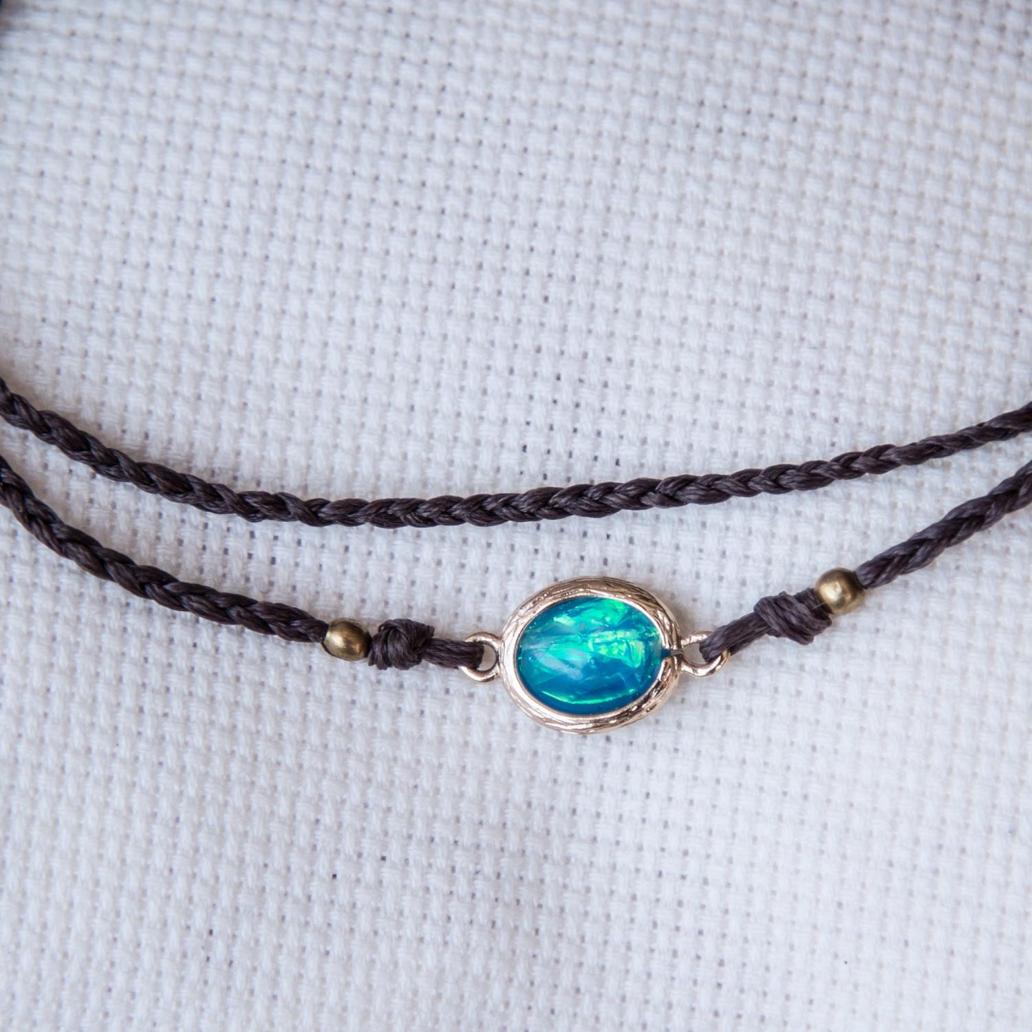 Hawaiian opal anklet, surfer beach anklet, anklet for woman, gift for her, turquoise anklet, sea anklet bracelet , beach jewelry, crystal