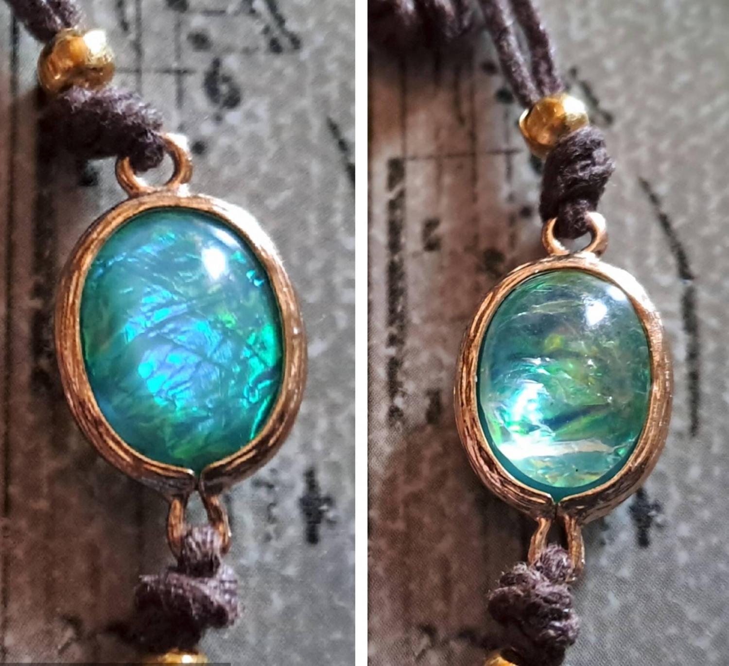 Blue or White Hawaiian Opal Adjustable Bracelet Handmade Beach Surfer Jewelry Handmade Boho Gift for Her