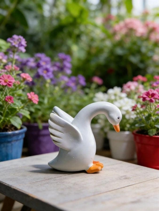 Cute Duck Pot Hanger, Resin Garden Decor, 3 Design Goose Plant Hangers, Cute Planter Rim Pendent Figurines