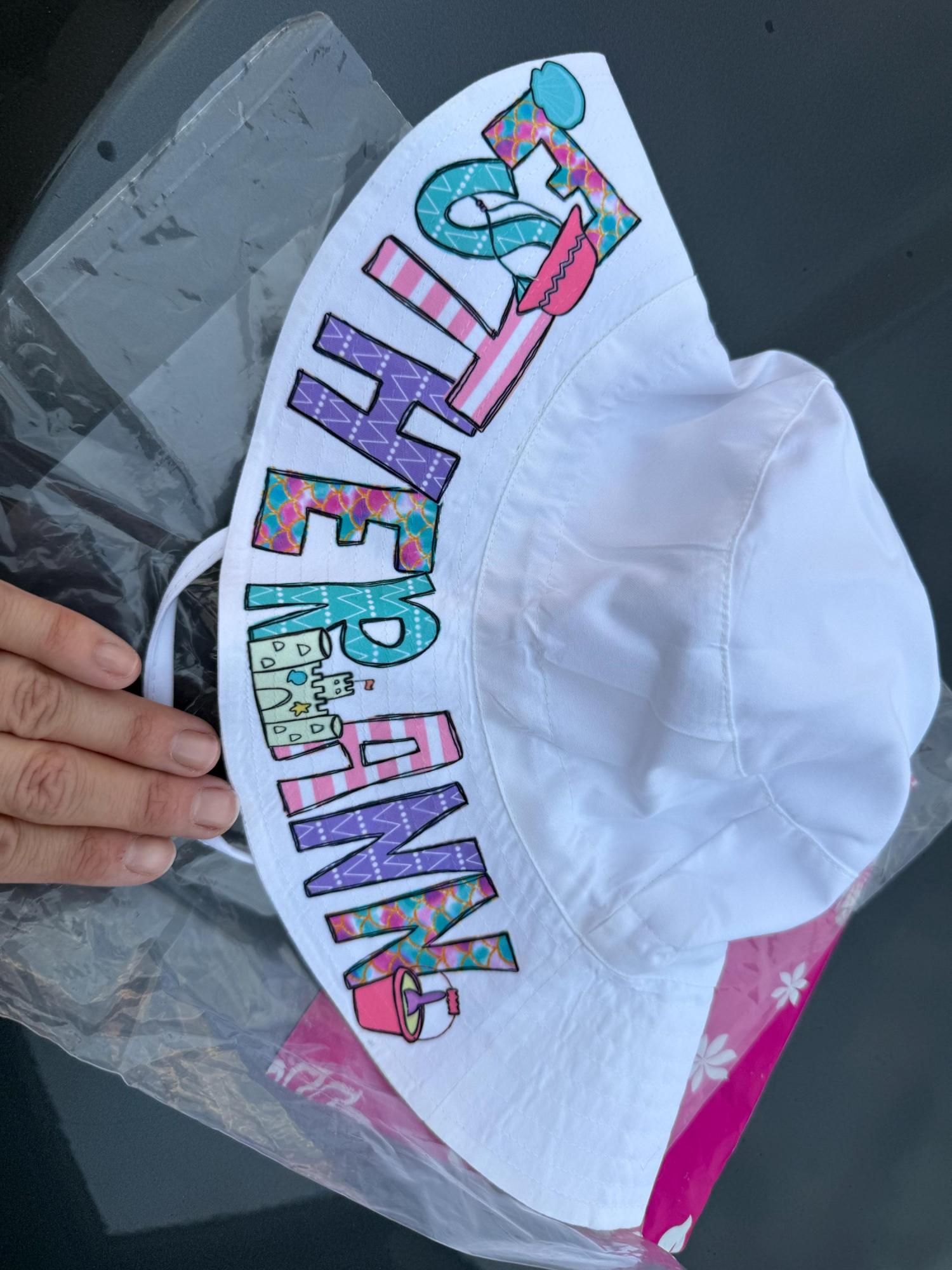 Personalized Name Baby Toddler Kids UV Sun protection bucket hat, beach hag, pool hat, summer hat, beach wear , baby sun