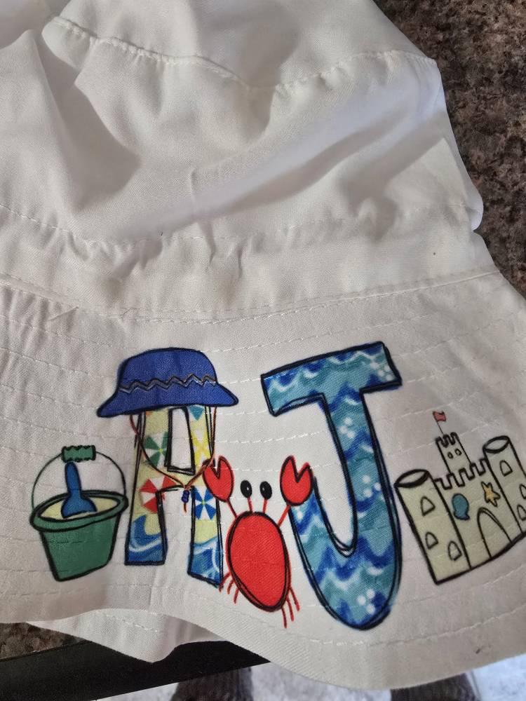 Personalized Name Baby Toddler Kids UV Sun protection bucket hat, beach hag, pool hat, summer hat, beach wear , baby sun