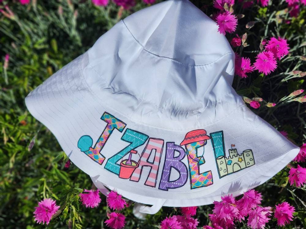 Personalized Name Baby Toddler Kids UV Sun protection bucket hat, beach hag, pool hat, summer hat, beach wear , baby sun