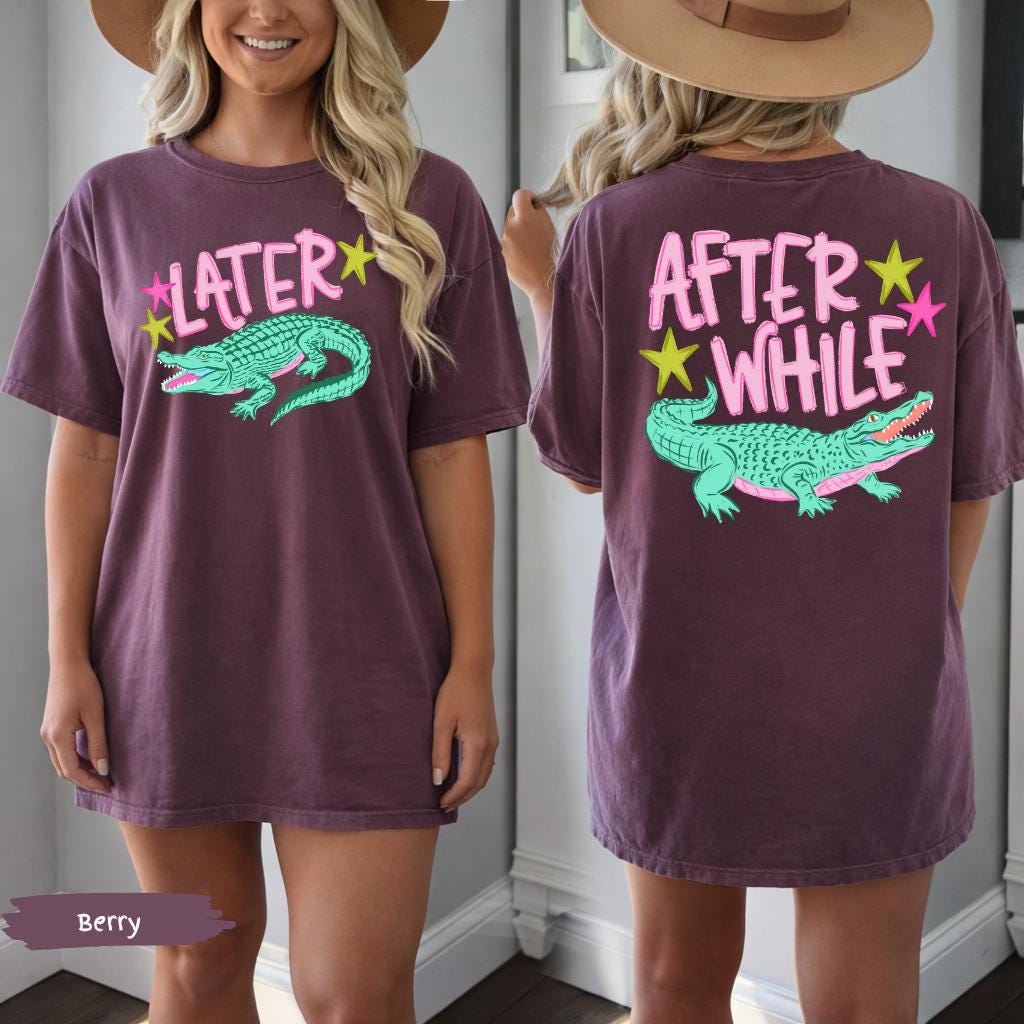 Later Gator Alligator Summer Comfort Colors® Shirt | After A While Crocodile Summer Vacation Tee Tshirt | After While Summer Beach Shirt