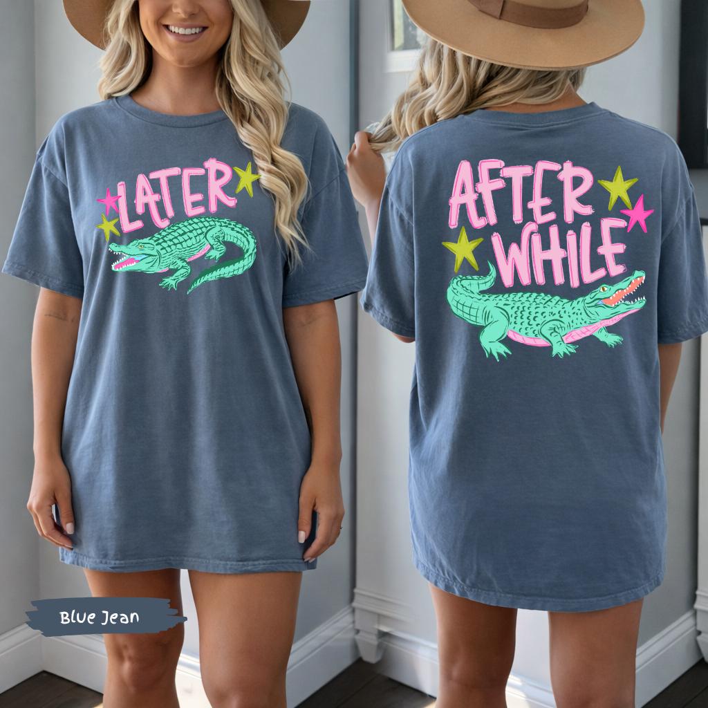 Later Gator Alligator Summer Comfort Colors® Shirt | After A While Crocodile Summer Vacation Tee Tshirt | After While Summer Beach Shirt