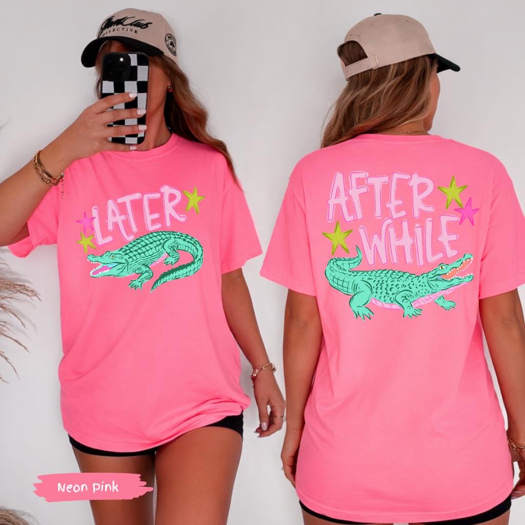 Later Gator Alligator Summer Comfort Colors® Shirt | After A While Crocodile Summer Vacation Tee Tshirt | After While Summer Beach Shirt