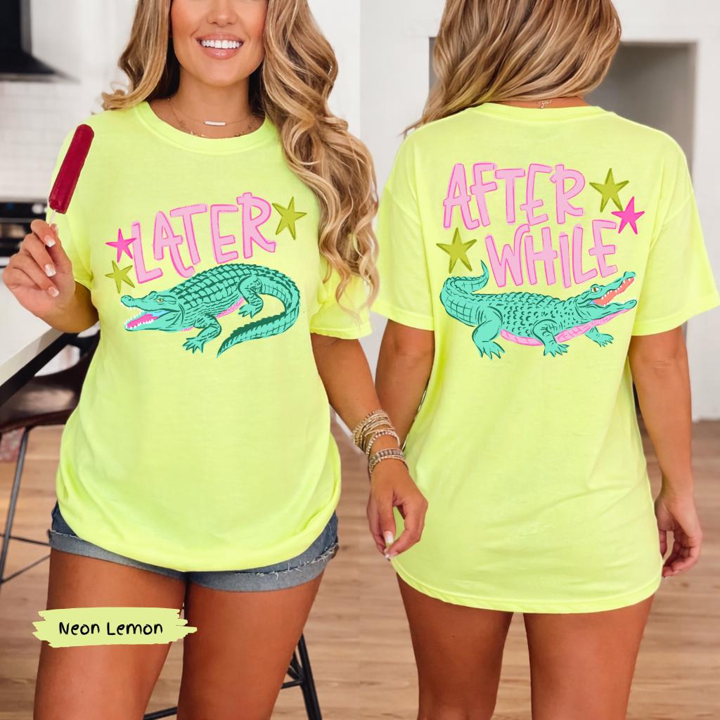 Later Gator Alligator Summer Comfort Colors® Shirt | After A While Crocodile Summer Vacation Tee Tshirt | After While Summer Beach Shirt