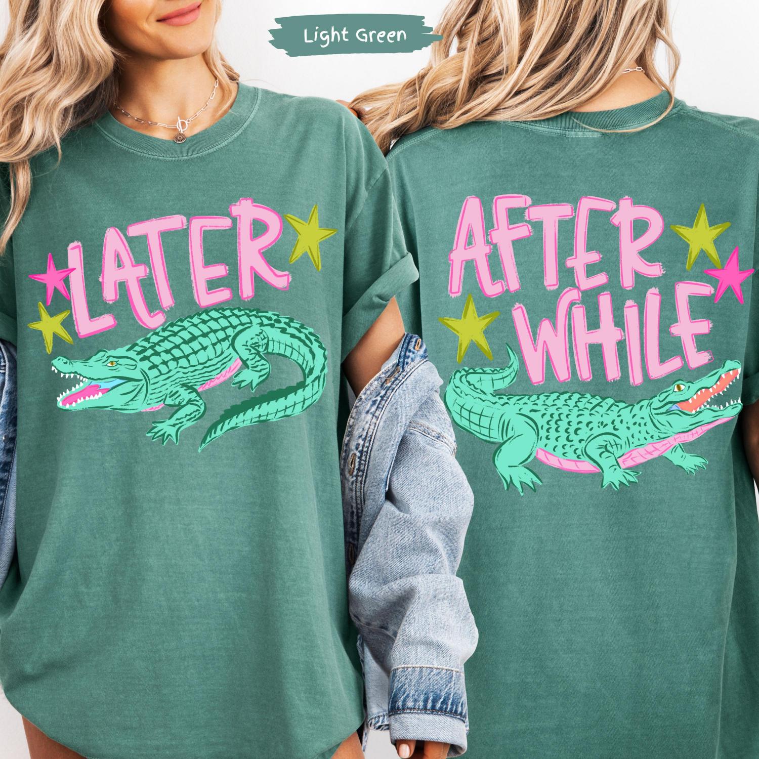 Later Gator Alligator Summer Comfort Colors® Shirt | After A While Crocodile Summer Vacation Tee Tshirt | After While Summer Beach Shirt