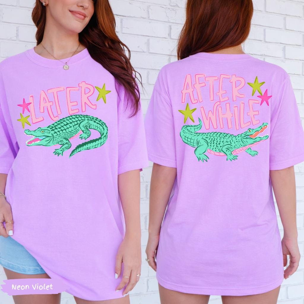 Later Gator Alligator Summer Comfort Colors® Shirt | After A While Crocodile Summer Vacation Tee Tshirt | After While Summer Beach Shirt
