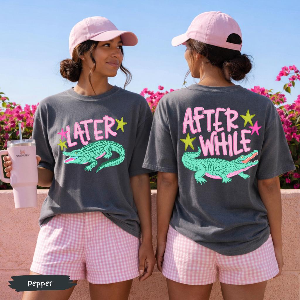 Later Gator Alligator Summer Comfort Colors® Shirt | After A While Crocodile Summer Vacation Tee Tshirt | After While Summer Beach Shirt