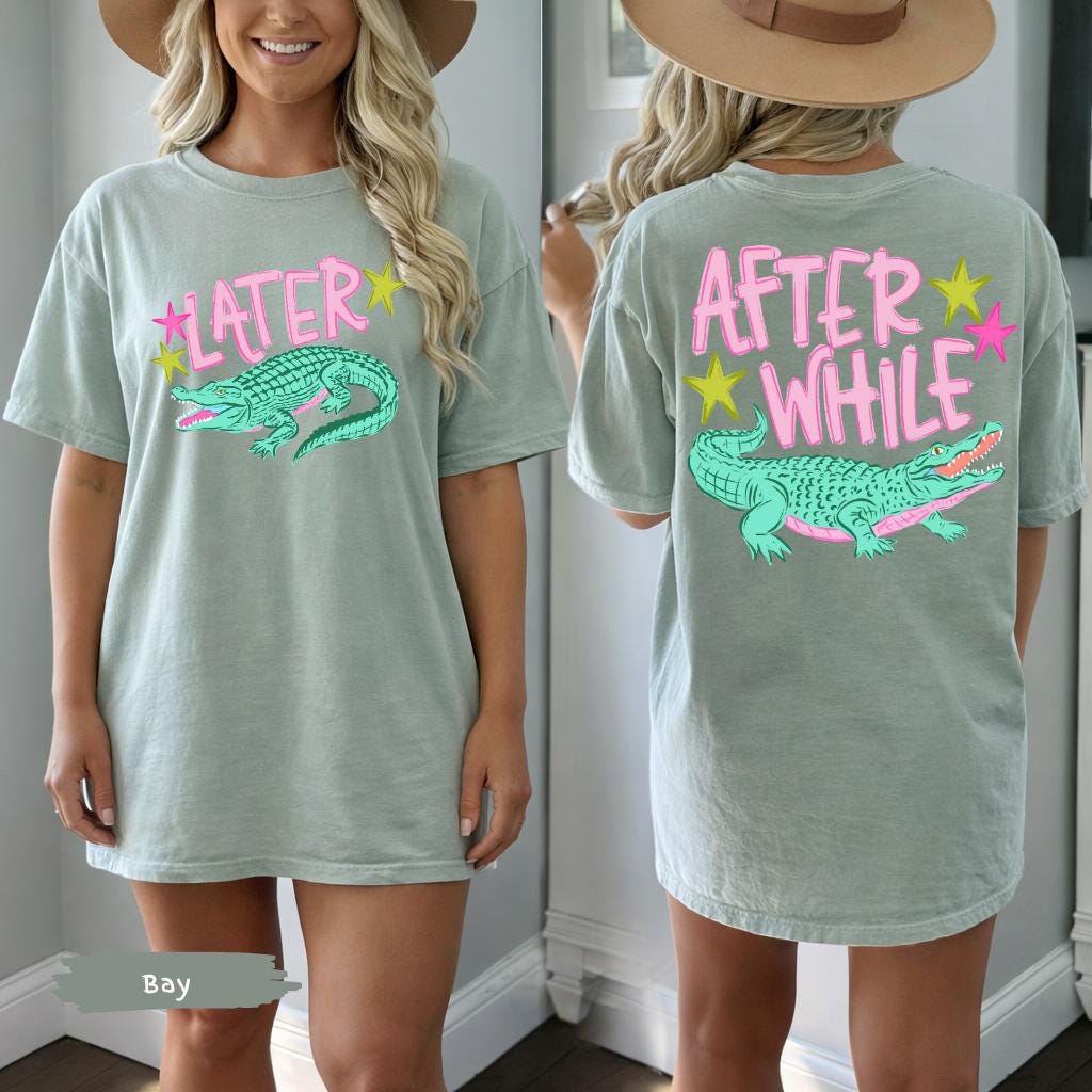 Later Gator Alligator Summer Comfort Colors® Shirt | After A While Crocodile Summer Vacation Tee Tshirt | After While Summer Beach Shirt