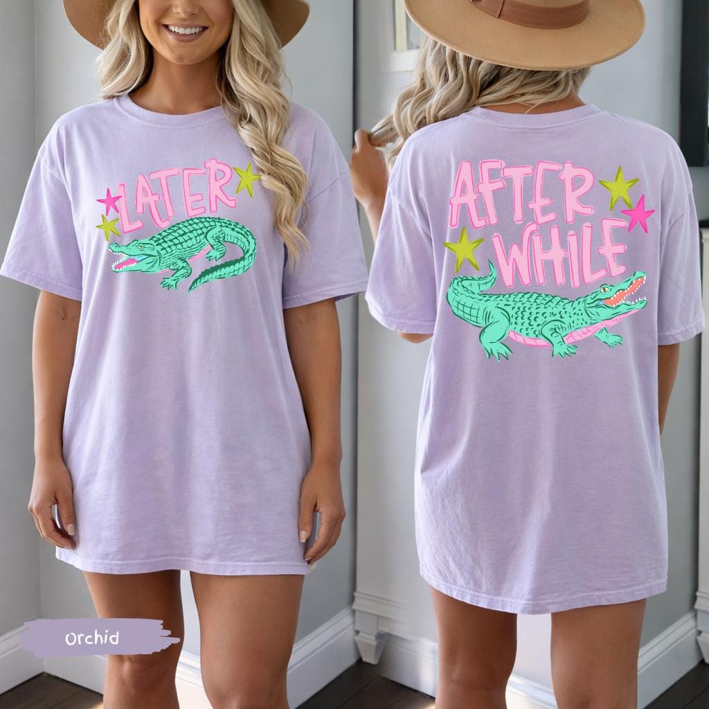 Later Gator Alligator Summer Comfort Colors® Shirt | After A While Crocodile Summer Vacation Tee Tshirt | After While Summer Beach Shirt