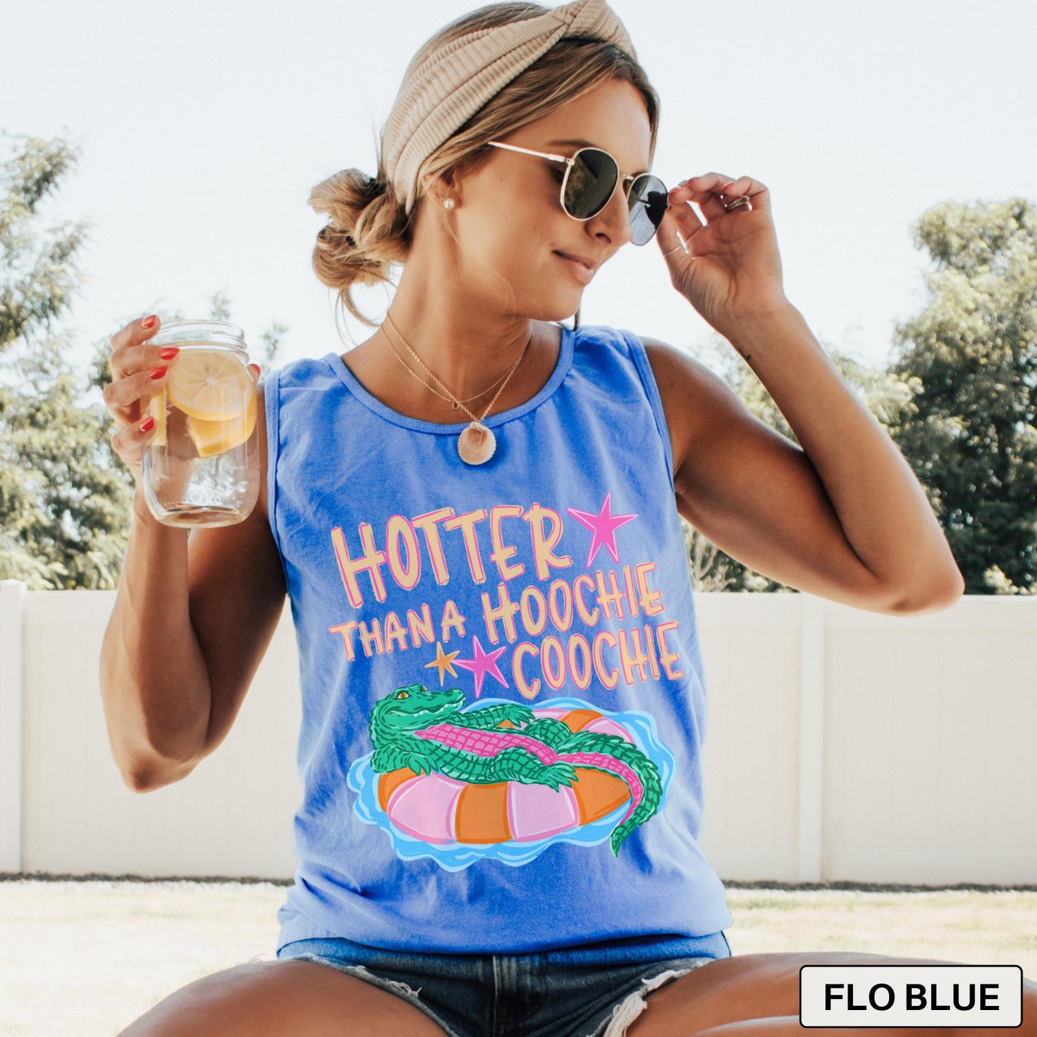 Funny Alligator Summer Tank Top Comfort Colors Retro Gator Graphic Tee Trendy Aesthetic Beach Tshirt Cute Boho Tee Vintage Style Shirt