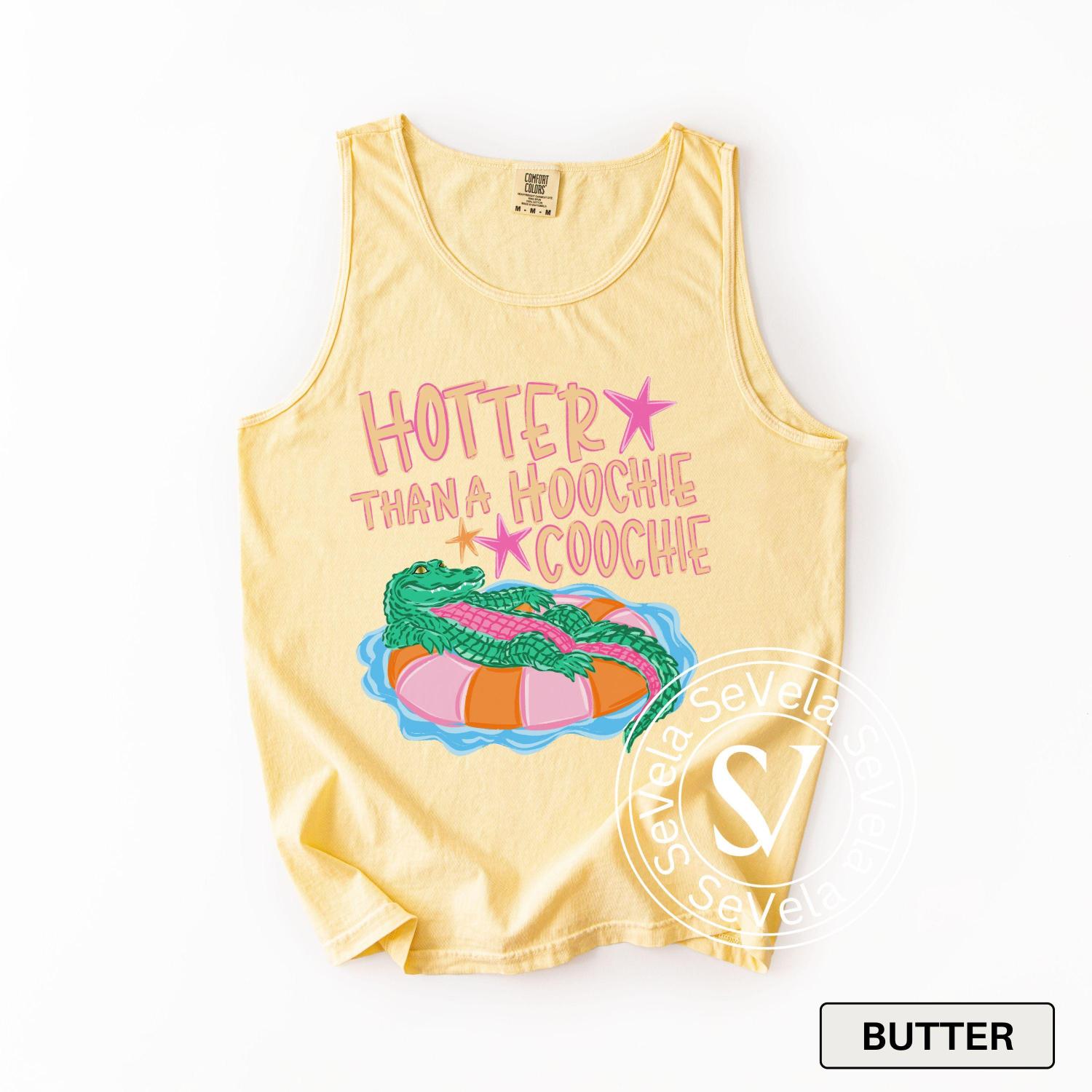 Funny Alligator Summer Tank Top Comfort Colors Retro Gator Graphic Tee Trendy Aesthetic Beach Tshirt Cute Boho Tee Vintage Style Shirt
