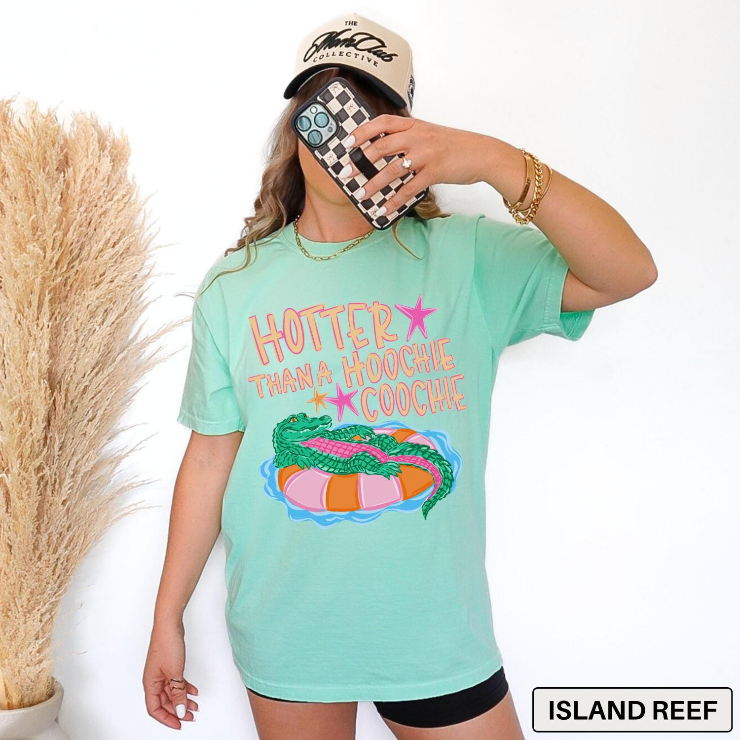 Funny Alligator Summer Tank Top Comfort Colors Retro Gator Graphic Tee Trendy Aesthetic Beach Tshirt Cute Boho Tee Vintage Style Shirt