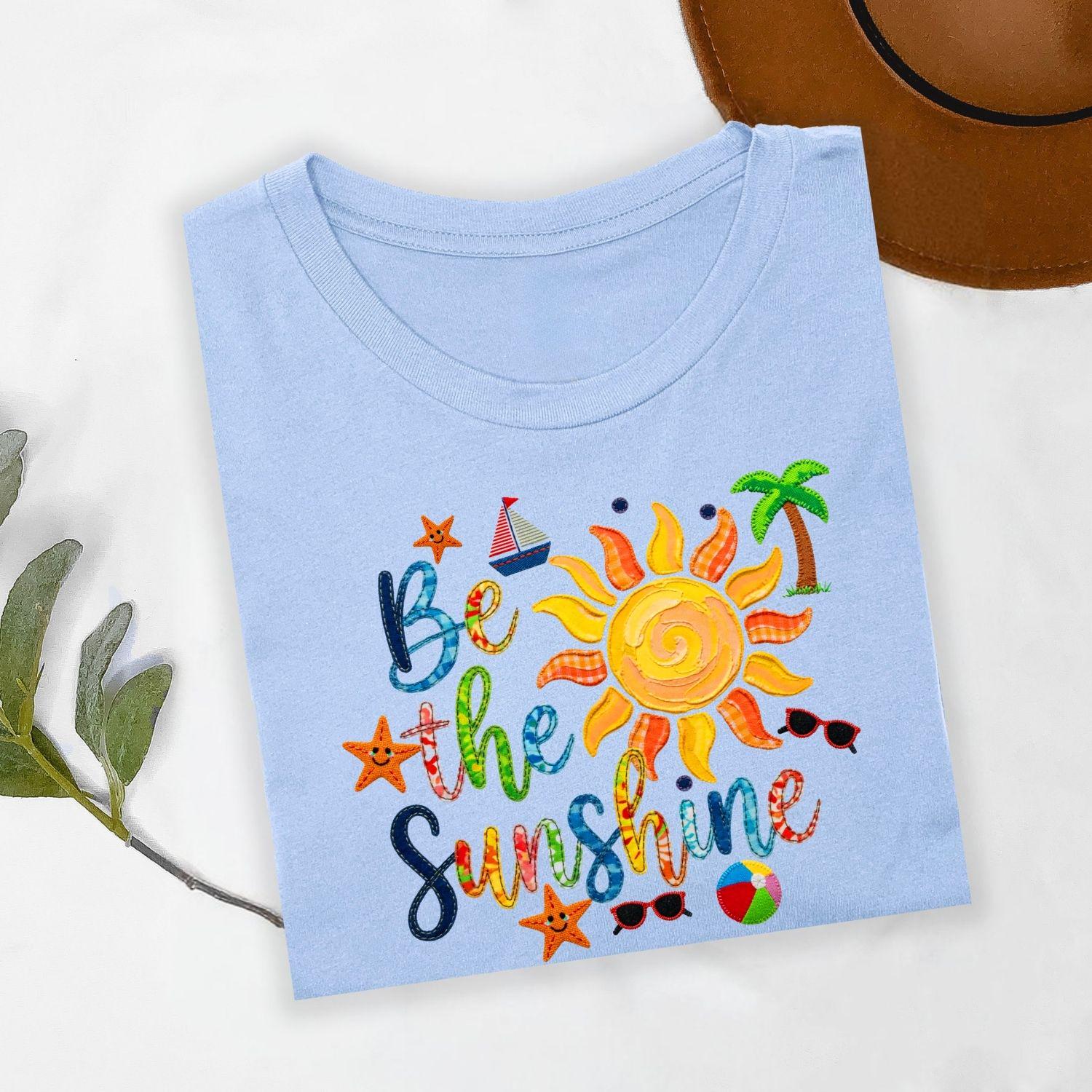 Be The Sunshine Shirt, Summer Beach Shirt, Sunshine Graphic Tee, Cute Summer Outfit, Vacation Shirt Women, Colorful Sun Tee, Gift For Her