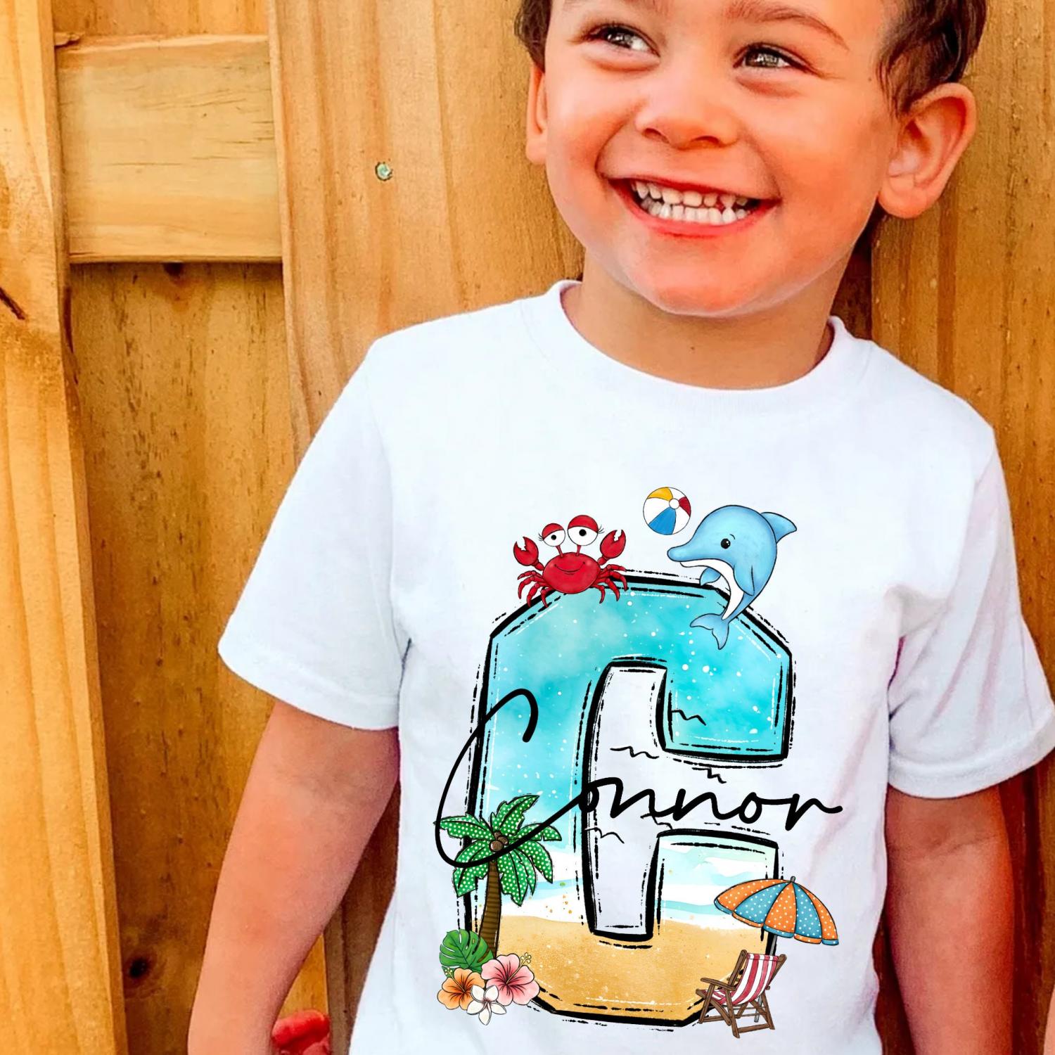 Personalized Kid Summer Shirts-Kids Vacation Shirts-Kids Beach Shirts-Custom Kid Vacation Shirts-Kid Vacation Tees-Kids Name Tee