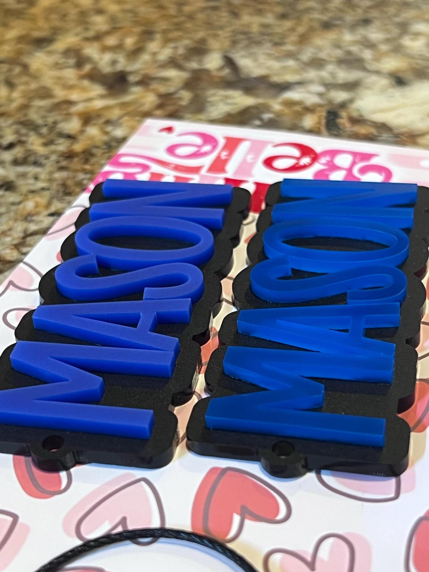 Personalized Bookbag Tag, Boys Backpack Tag, Acrylic Name Tag, Diaper Bag Tag, Kids Luggage Tag, Custom Name Tag, Kids Name Keychain