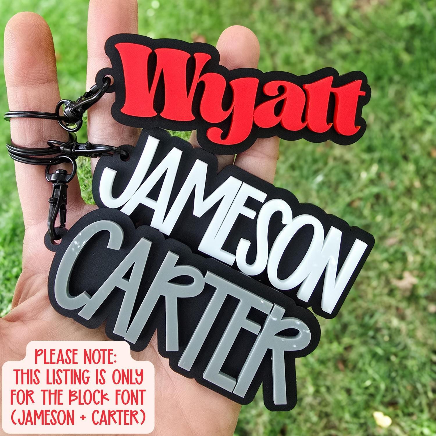 Personalized Bookbag Tag, Boys Backpack Tag, Acrylic Name Tag, Diaper Bag Tag, Kids Luggage Tag, Custom Name Tag, Kids Name Keychain