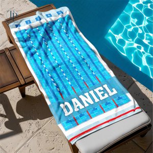 Personalized Swimming Beach Towel, Custom Swim Team Pool Towel, Custom Swimmer Gift, Swim Coach Gift, Swim Team, Swim Lesson Towel, Kid Gift