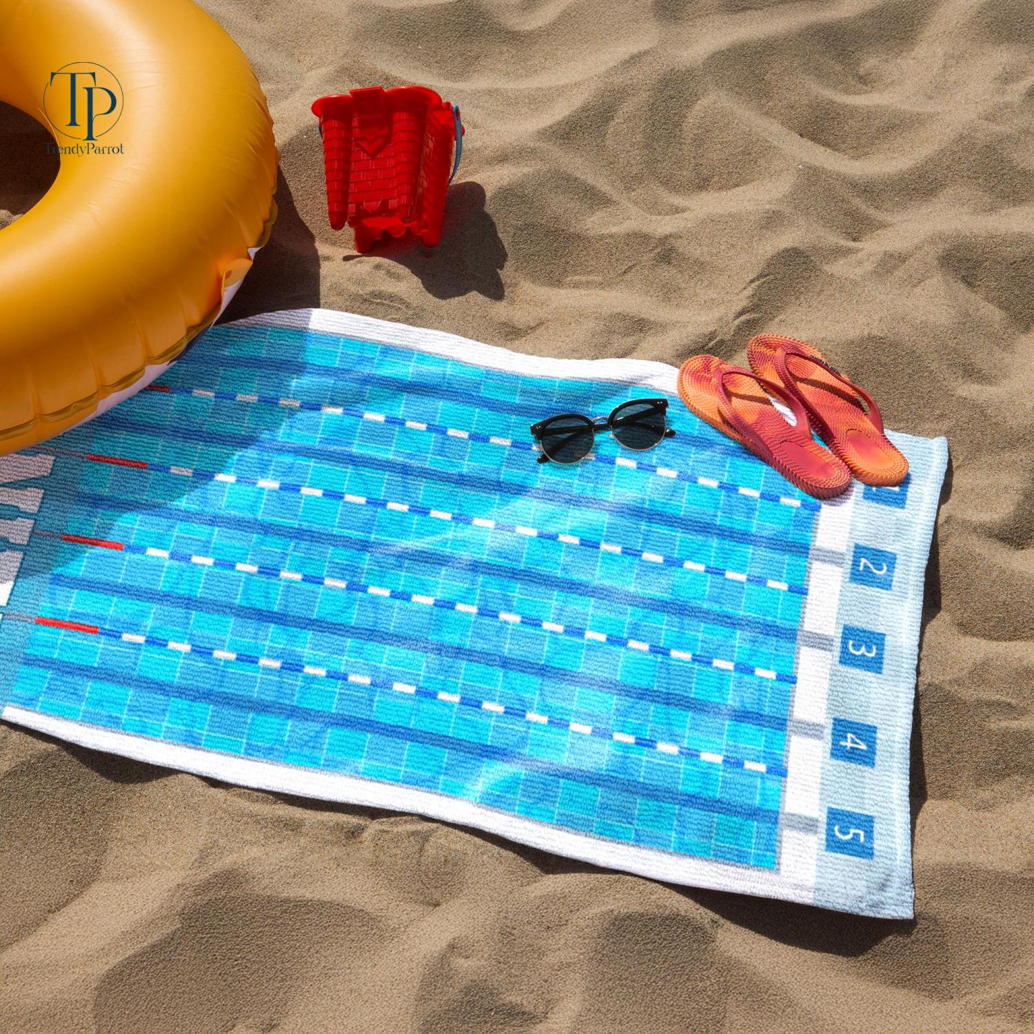 Personalized Swimming Beach Towel, Custom Swim Team Pool Towel, Custom Swimmer Gift, Swim Coach Gift, Swim Team, Swim Lesson Towel, Kid Gift