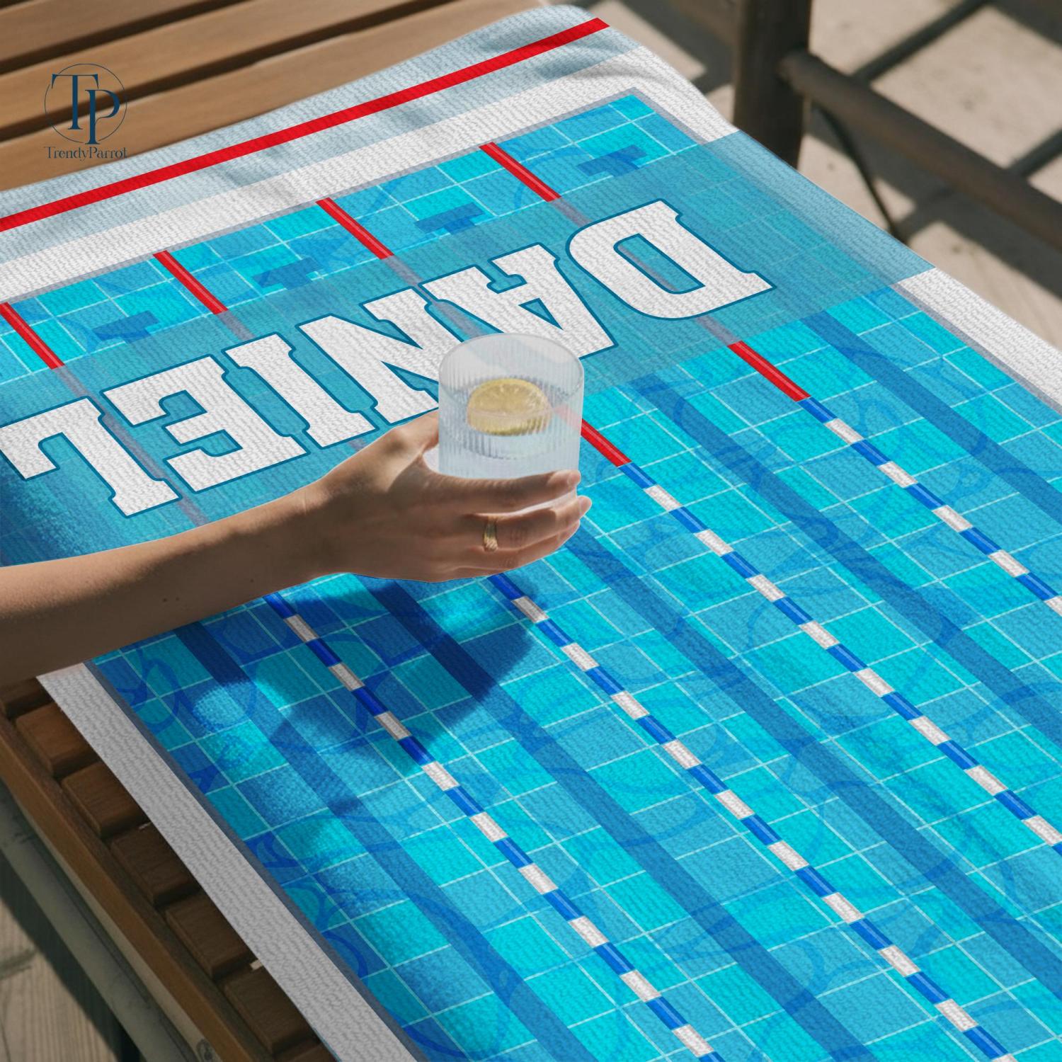 Personalized Swimming Beach Towel, Custom Swim Team Pool Towel, Custom Swimmer Gift, Swim Coach Gift, Swim Team, Swim Lesson Towel, Kid Gift