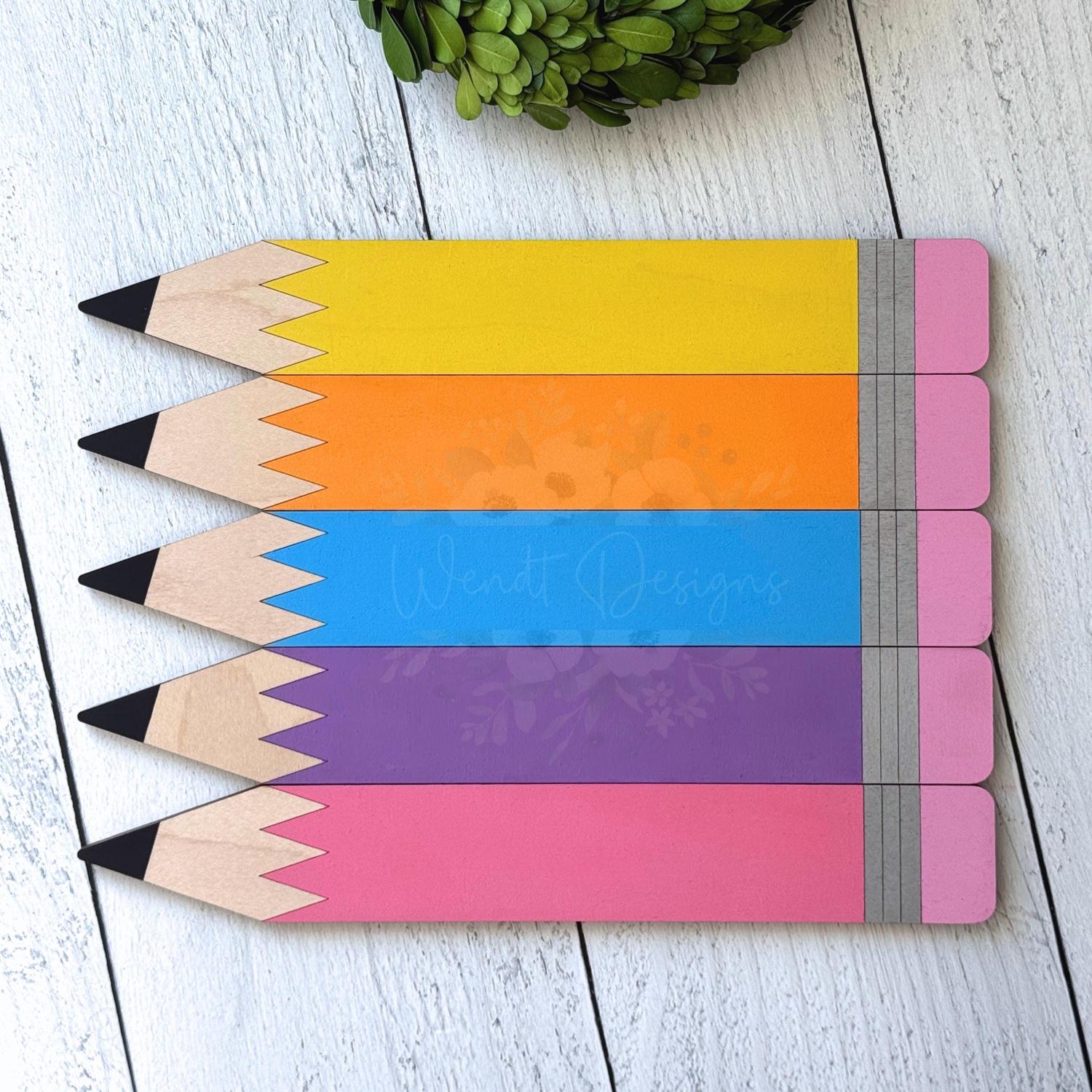 Personalized First Day of School Sign, Interchangeable Photo Prop with Grade Ruler, 4 Apples, & 5 Pencil Colors, Back to School Sign