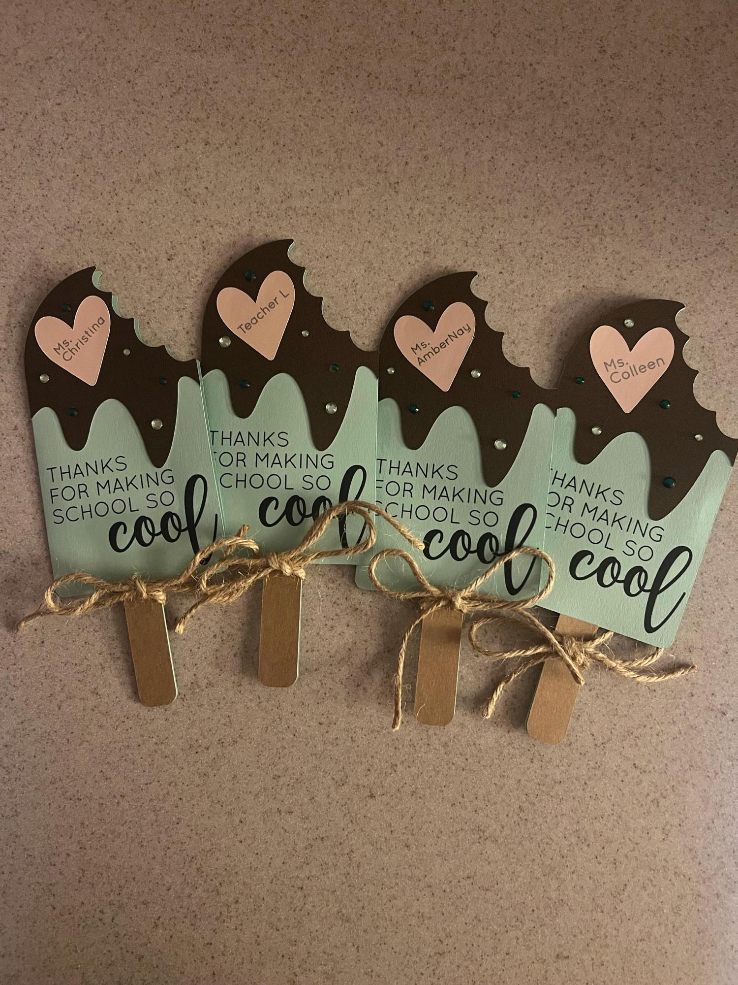 Popsicle/Ice Cream Pop Teacher Card/Gift Card Holder - Perfect Gift for Teacher Appreciation, Last Day of School, Christmas, etc.