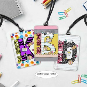 Custom Teacher ID Badge Holder, Teacher Gifts, Personalized ID Holder Lanyard Accessory, Teacher Appreciation Gift, Back To School Gift