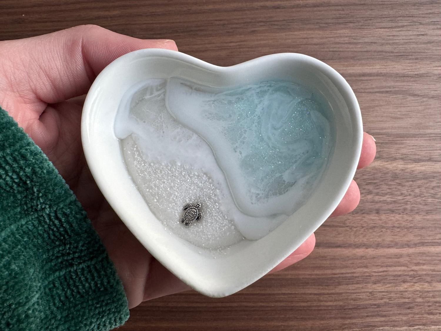 Personalized Turtle Ring Dish Custom Wedding Engagement Gift Jewelry Tray Holder