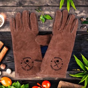 Free Custom Logo Leather grill mitts personalized, custom cooking mitts with logo, grill gloves for BBQ lover, Unique gift for chef, husband