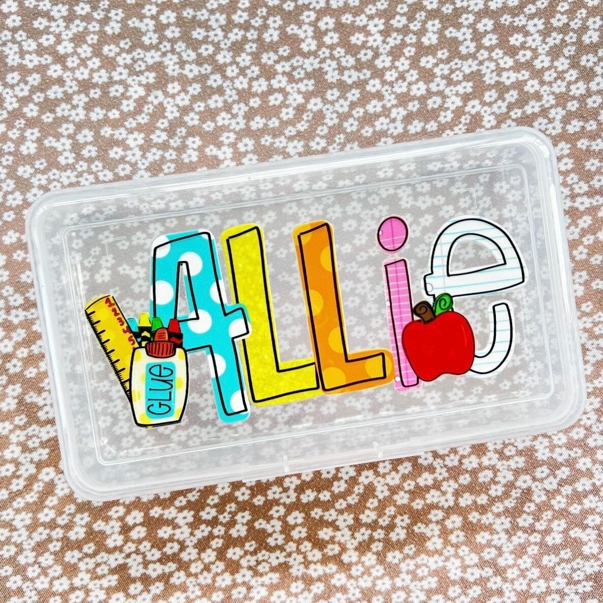 Personalized Pocket Folder (with Prongs!) Pencil Box, Pencil Pouch, zipper Pouch-  Back to school -UVDTF Kindergarten first second third