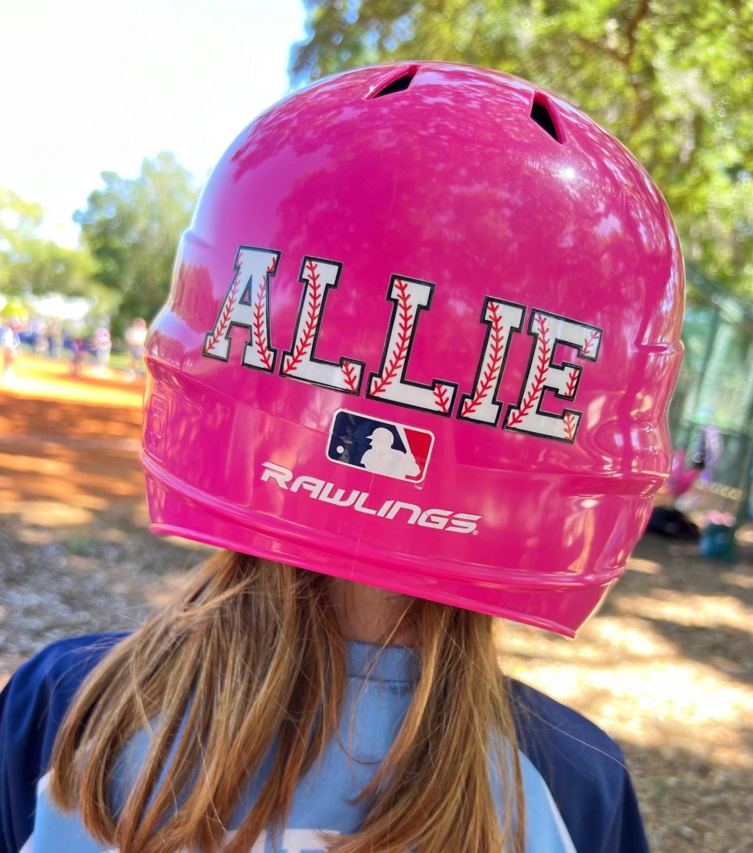 Set of 2 - Baseball DRIP Helmet Bat Sticker - Little League Tball name UVDTF Decal Ice Cream Drip Softball / baseball Drip