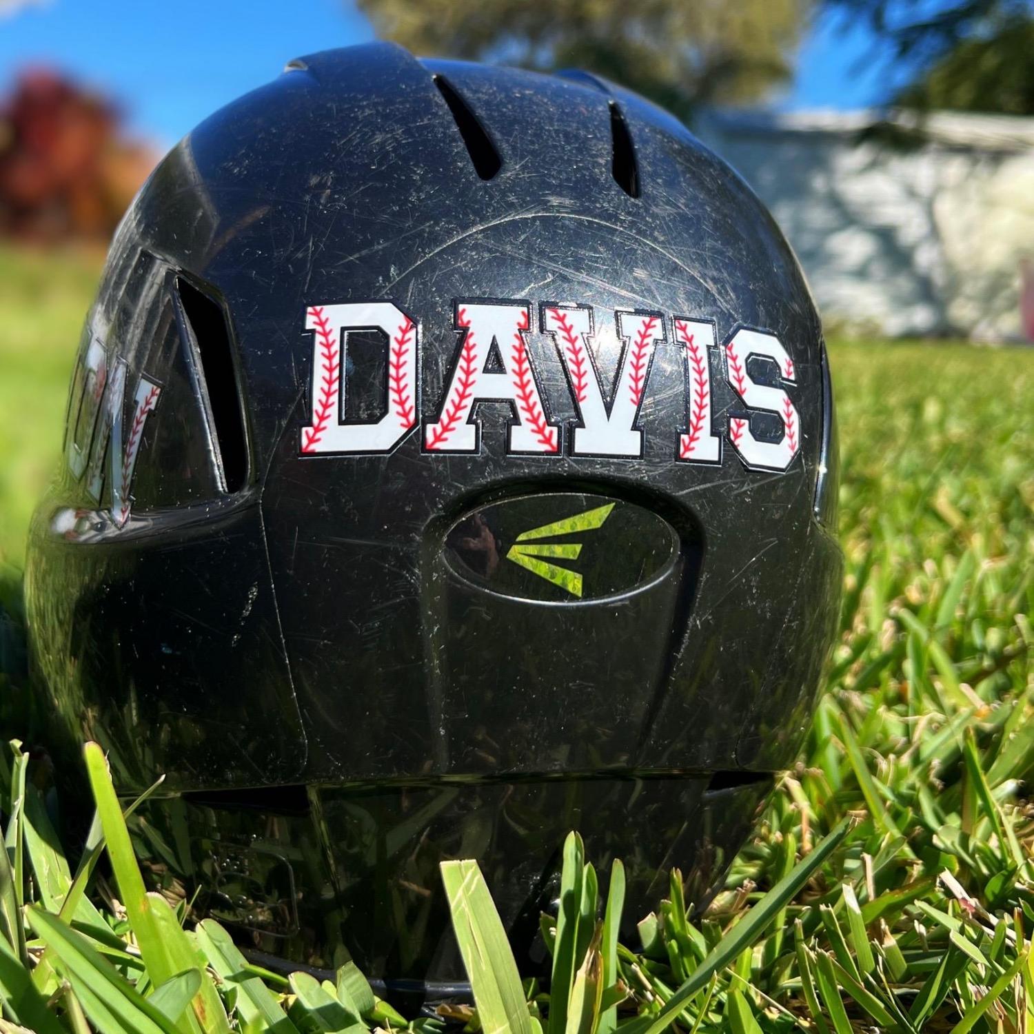 Set of 2 - Baseball DRIP Helmet Bat Sticker - Little League Tball name UVDTF Decal Ice Cream Drip Softball / baseball Drip