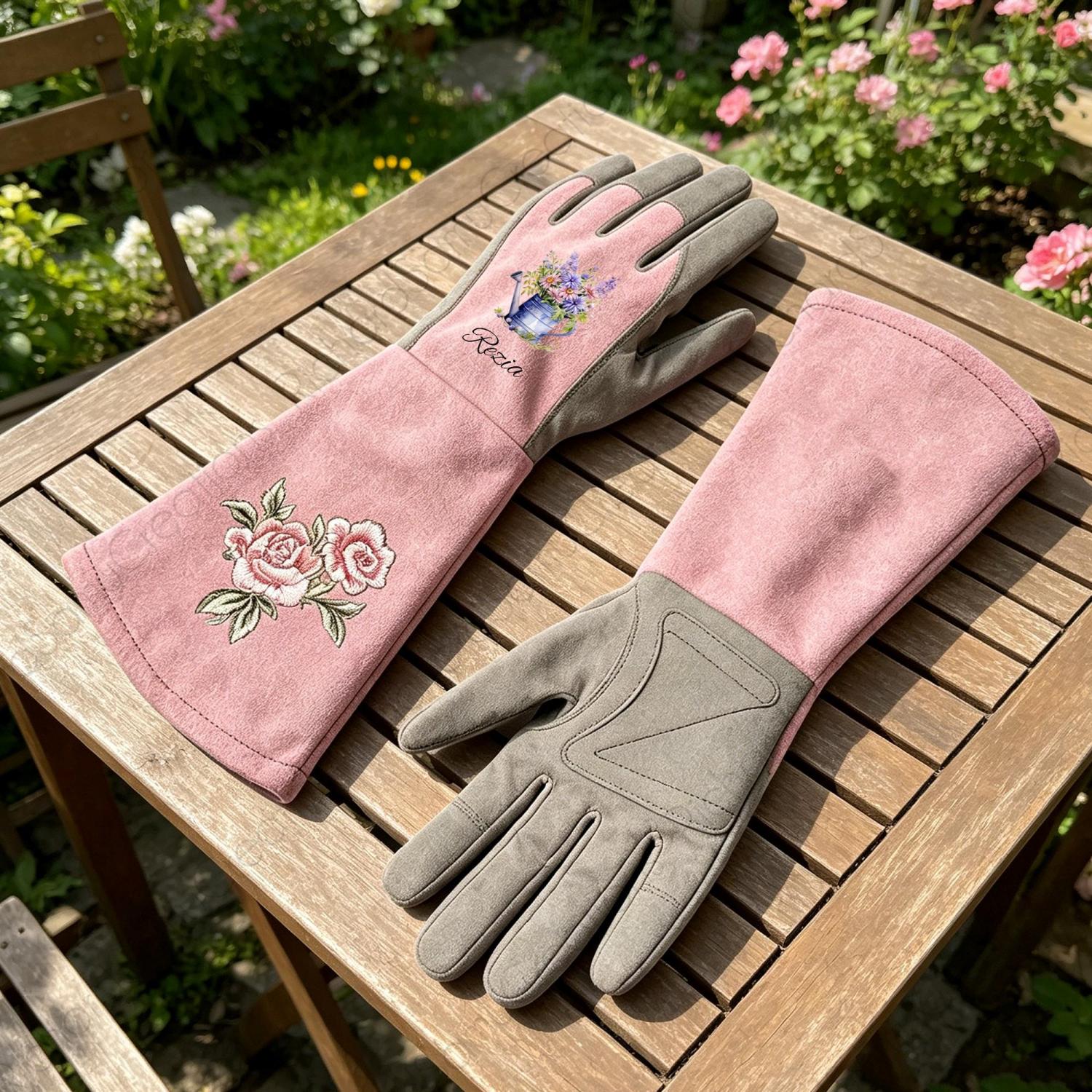 Personalized Garden Arm Saver Gloves,Garden gloves,Long Sleeve Gardening Gloves,Gardeners Gift, Mother’s Day Gift,Gift for her,ChristmasGift