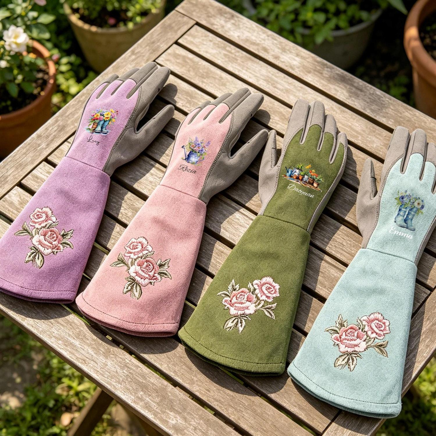 Personalized Garden Arm Saver Gloves,Garden gloves,Long Sleeve Gardening Gloves,Gardeners Gift, Mother’s Day Gift,Gift for her,ChristmasGift