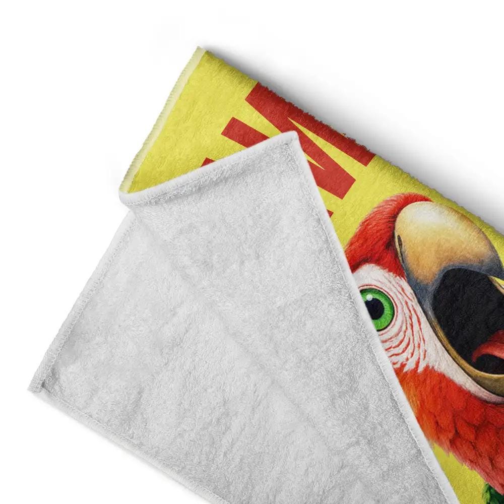 F-Caw-F I F*king Hate People - Personalized Beach Towel, Funny Adult Humor Gift, Custom Name, Unique Summer Beach Accessory