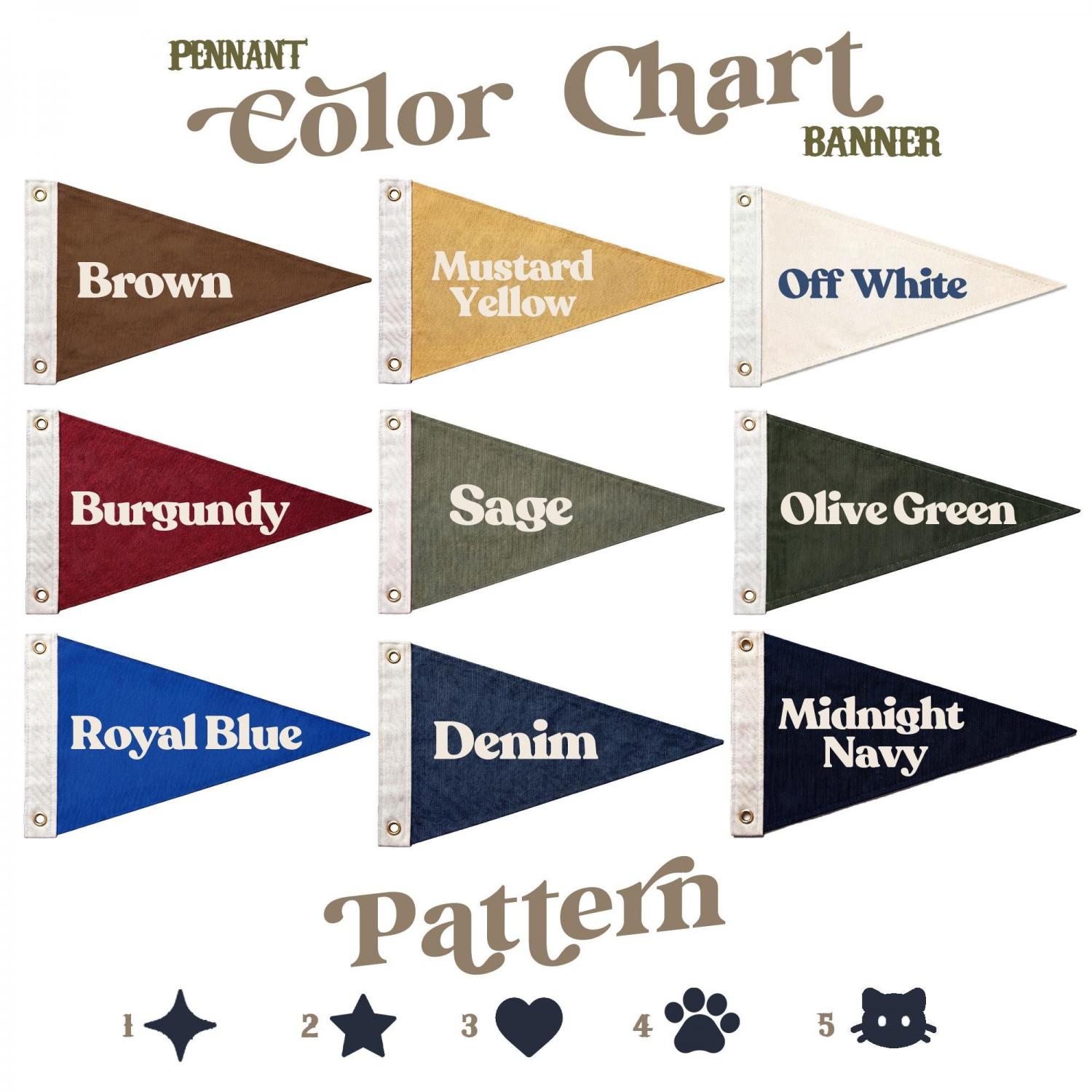 Custom Embroidered Vintage Pennant Flag, Personalized Name Pendant Flag, Retro Wall Decor, Unique Home Office Boy Room Decor