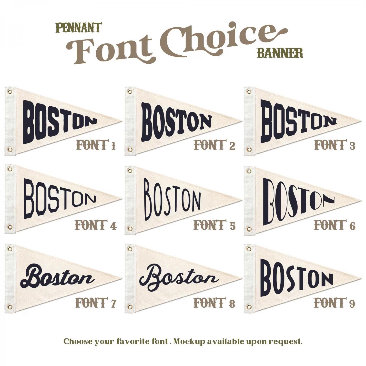 Custom Embroidered Vintage Pennant Flag, Personalized Name Pendant Flag, Retro Wall Decor, Unique Home Office Boy Room Decor