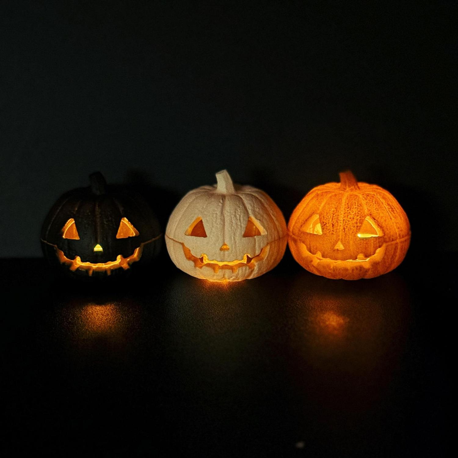 Indoor Halloween Pumpkin Lantern, Hand-Painted Halloween Jack O Lanterns, Halloween Gifts for Kids