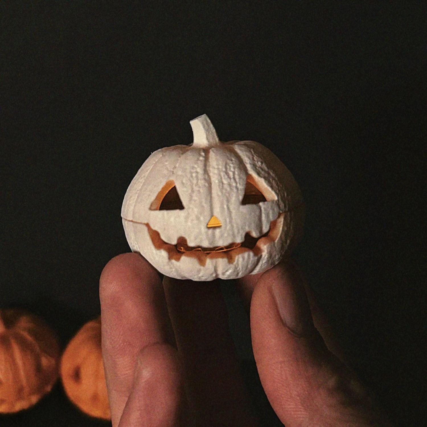 Indoor Halloween Pumpkin Lantern, Hand-Painted Halloween Jack O Lanterns, Halloween Gifts for Kids