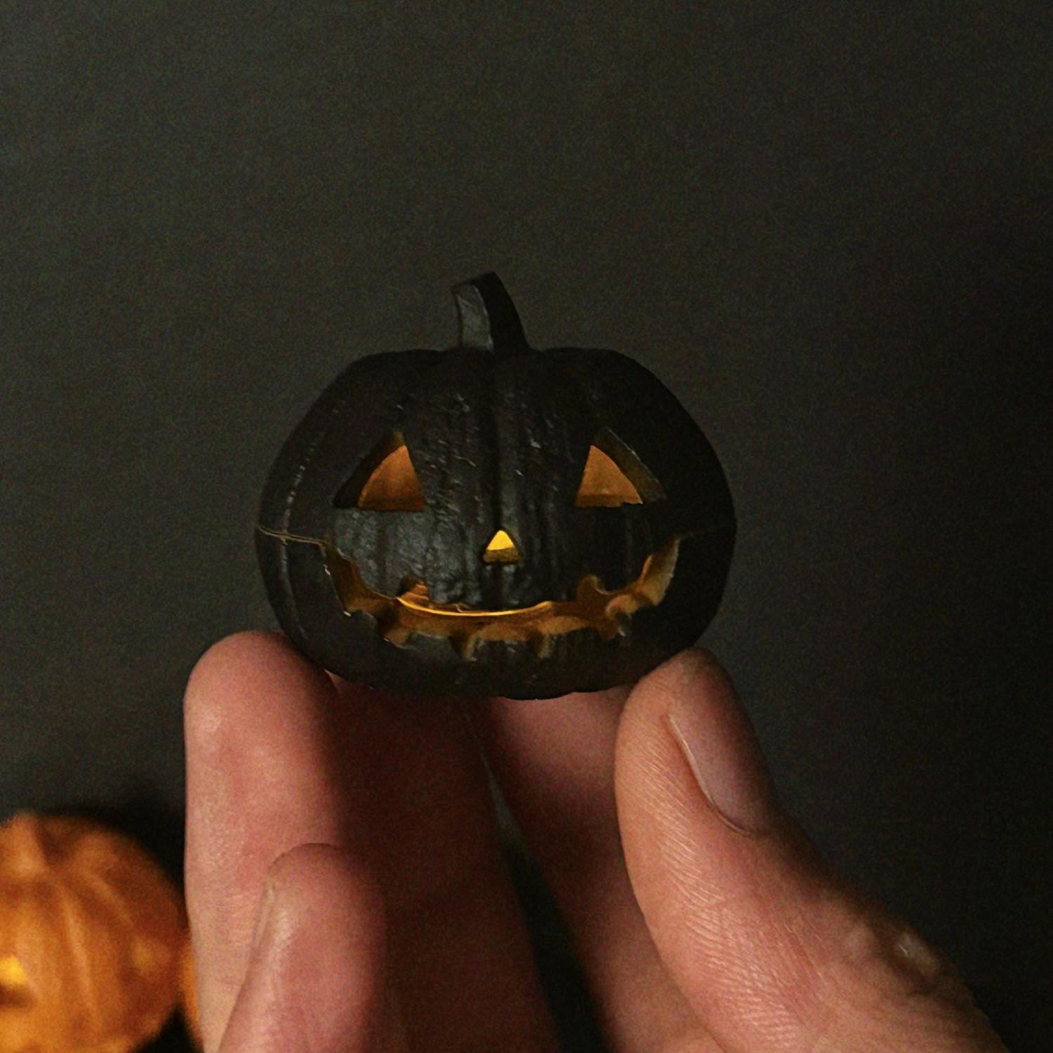 Indoor Halloween Pumpkin Lantern, Hand-Painted Halloween Jack O Lanterns, Halloween Gifts for Kids