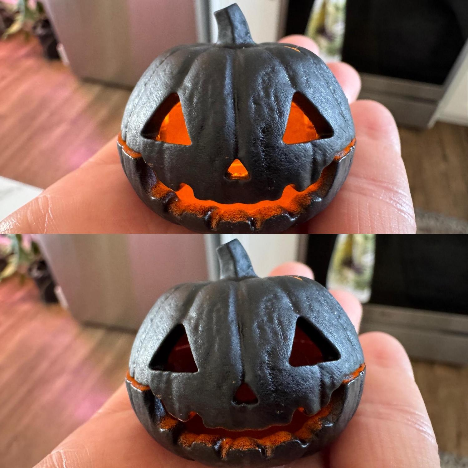 Indoor Halloween Pumpkin Lantern, Hand-Painted Halloween Jack O Lanterns, Halloween Gifts for Kids