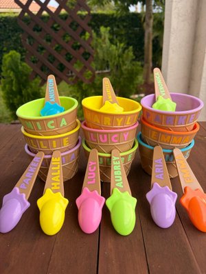 Personalized Ice Cream Bowl & Spoon