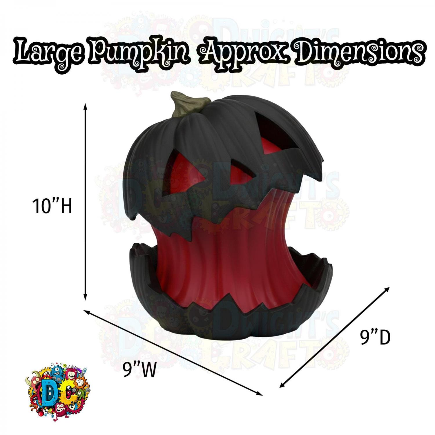 Split Glow Pumpkin Lamp, Halloween, Gothic decor, Spooky Holiday ornament, Artisan 3D Printed